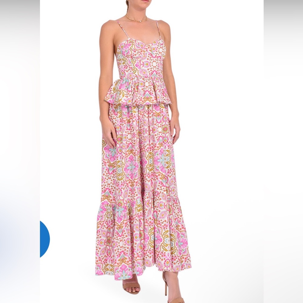 Misa Los Angeles Pink Floral Maxi Dress - Picture 3 of 8